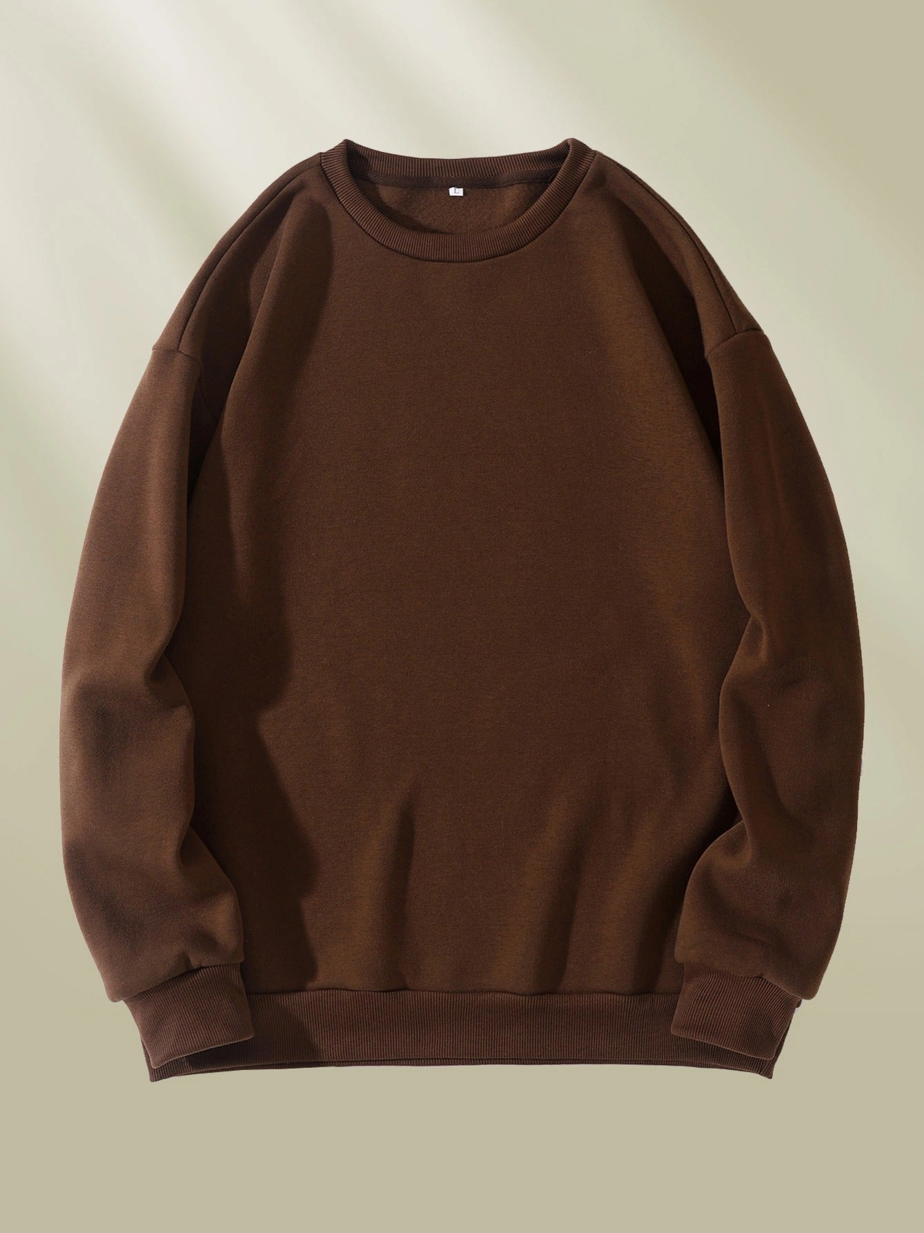 Men's Solid Color Round Neck Sweatshirt