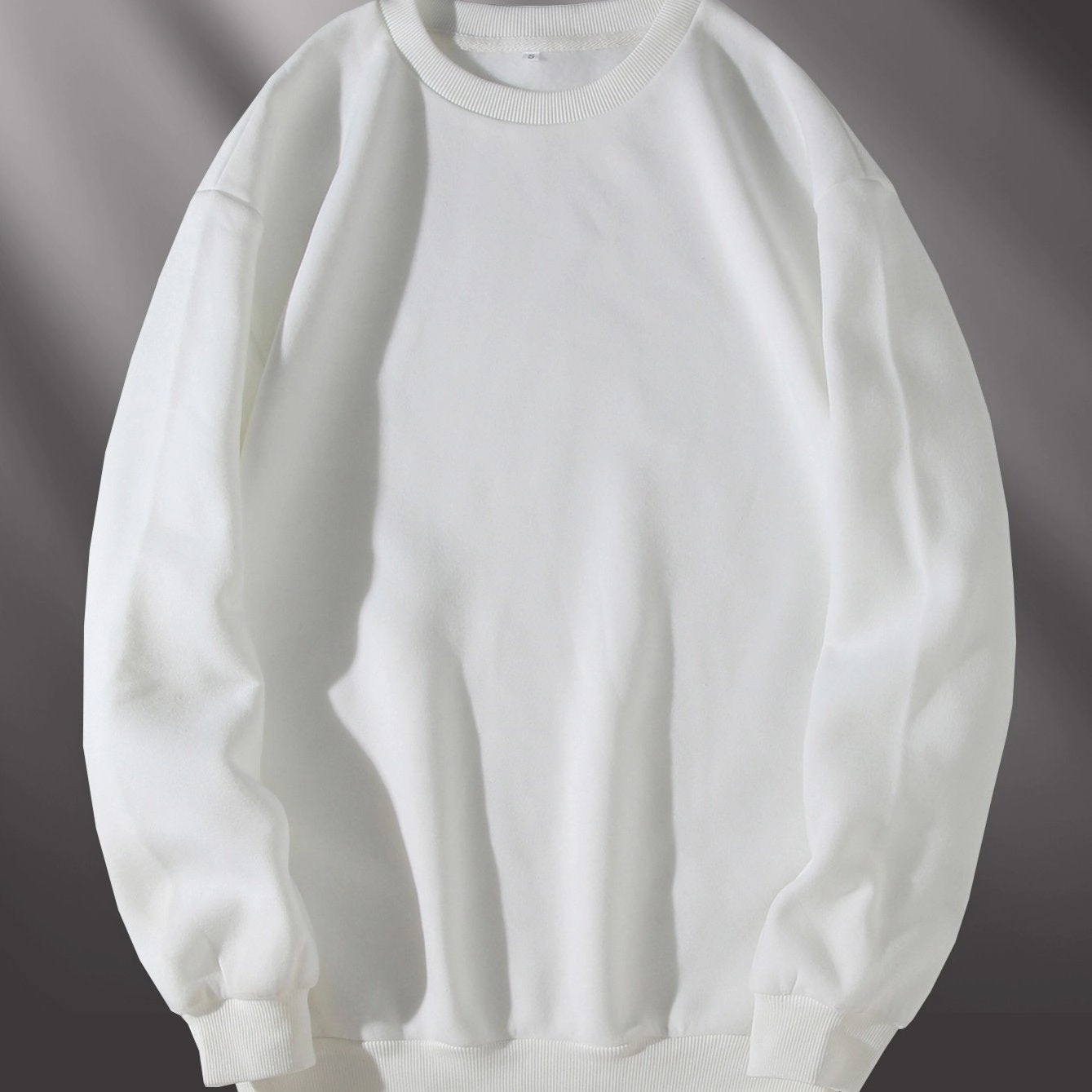 Men's Solid Color Round Neck Sweatshirt