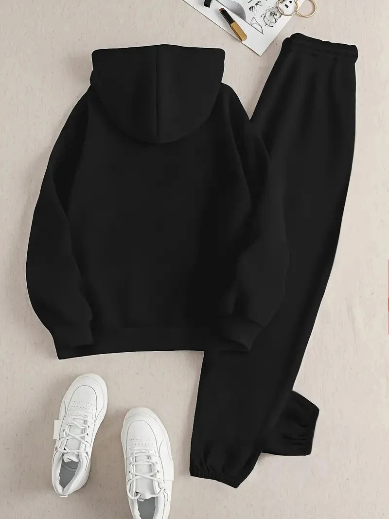 Milan Italian-Themed Women's Casual Sweatshirt and Sports Pants Set Long Sleeve Hoodie Knit Suit Perfect for Casual Outing and Lounging