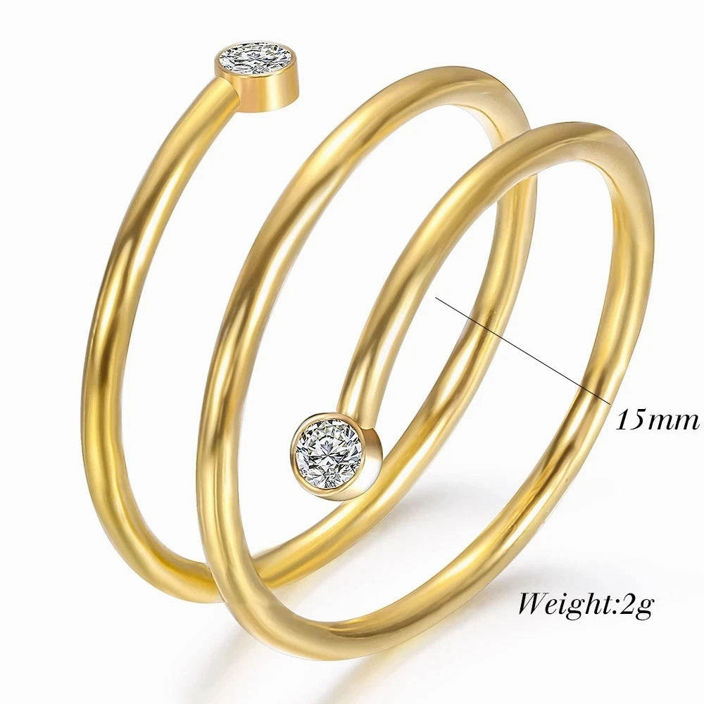Multi-Layered Winding Rings For Women Girl Minimalist Jewelry