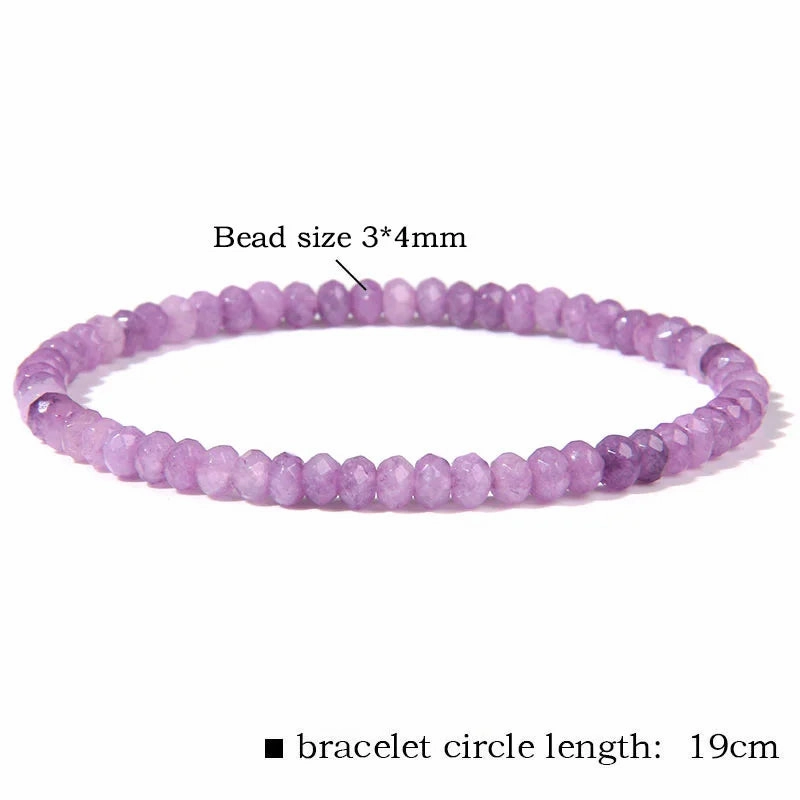 Multicolor Stone Beaded Bracelet For Women Men Amethysts Quartzs Fashion Small Beaded Bracelet