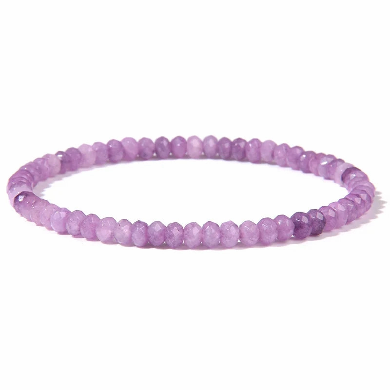 Multicolor Stone Beaded Bracelet For Women Men Amethysts Quartzs Fashion Small Beaded Bracelet