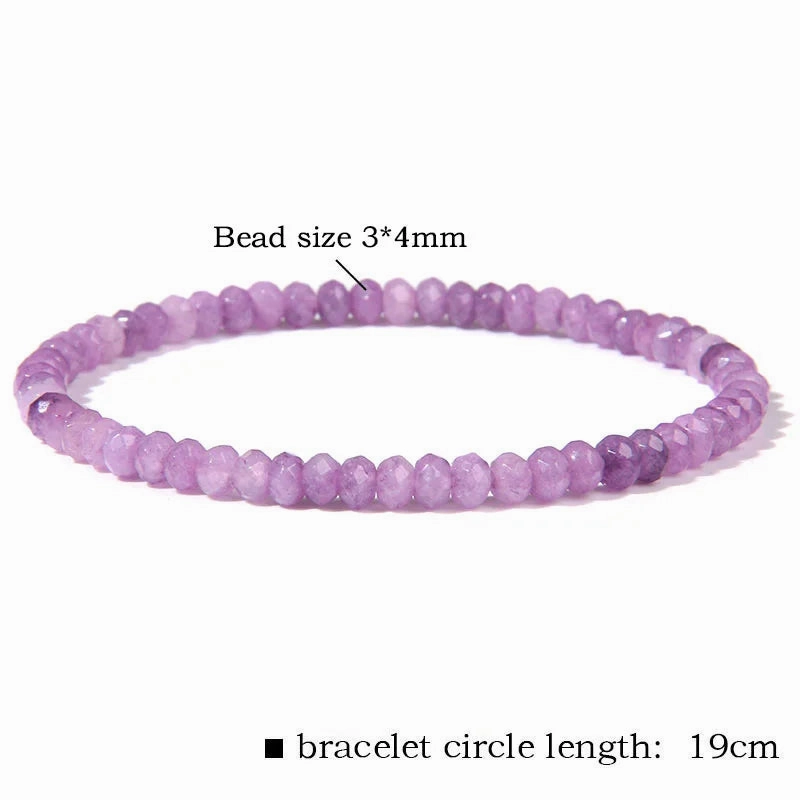 Multicolor Stone Beaded Bracelet For Women Men Amethysts Quartzs Fashion Small Beaded Bracelet