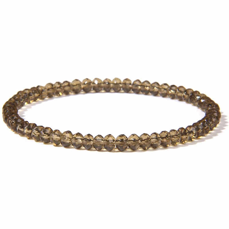 Multicolor Stone Beaded Bracelet For Women Men Amethysts Quartzs Fashion Small Beaded Bracelet