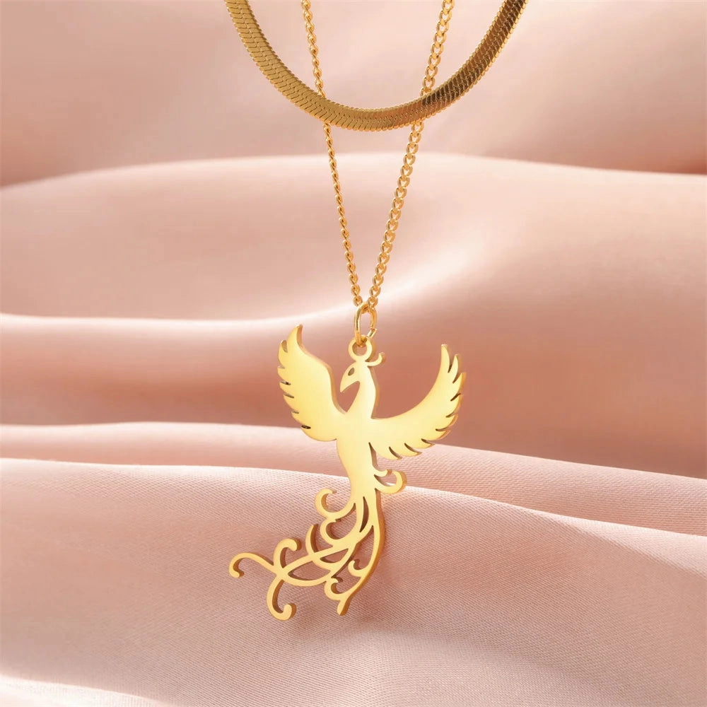 My Shape Phoenix Fire Bird Dangle Earrings for Women