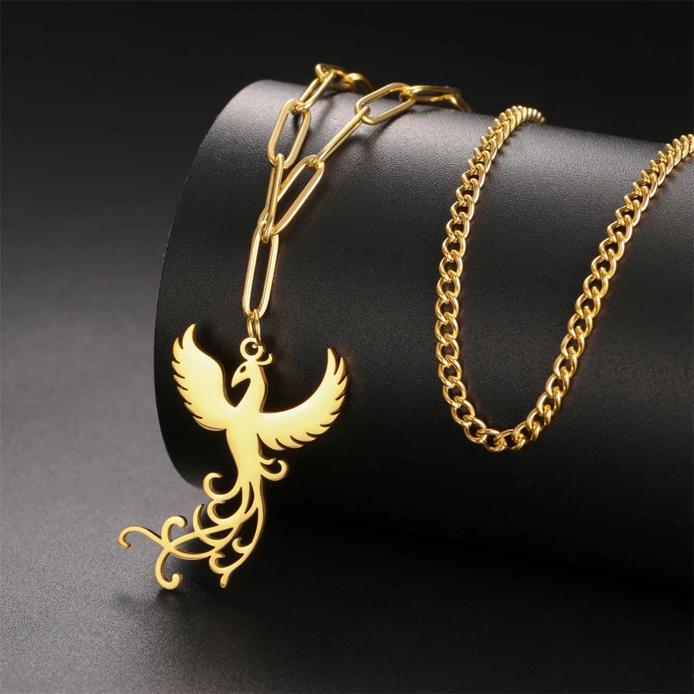 My Shape Phoenix Fire Bird Dangle Earrings for Women