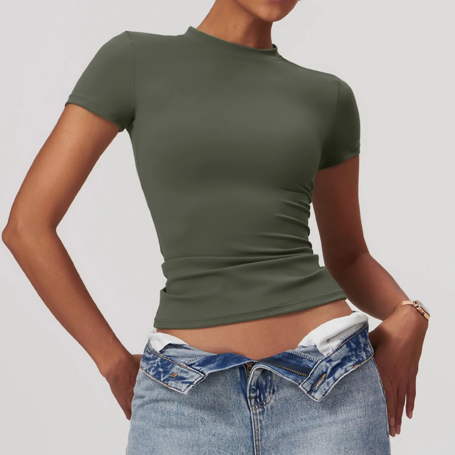 NCLAGEN Gym Top Women Short Sleeve Workout T Shirt Activewear