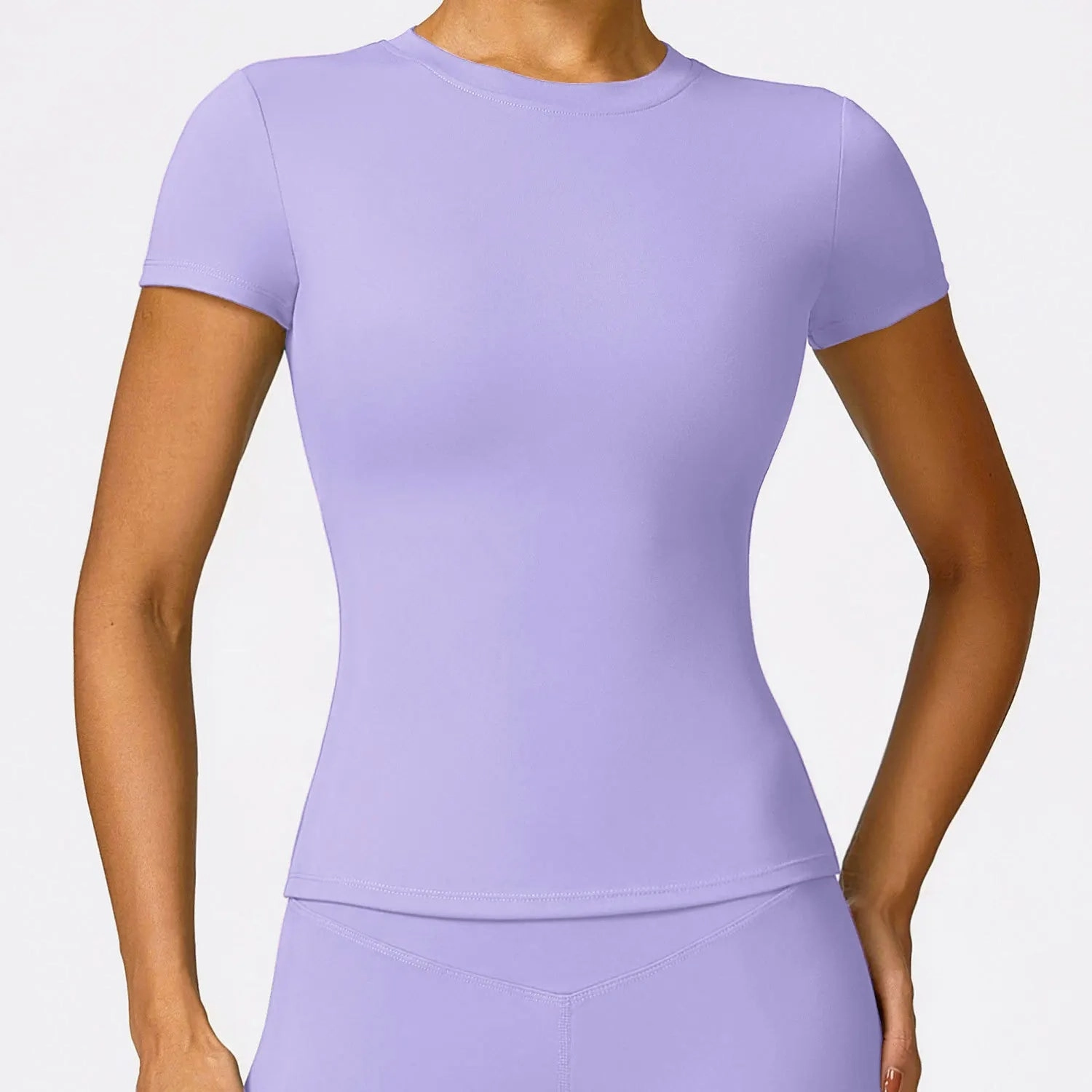 NCLAGEN Gym Top Women Short Sleeve Workout T Shirt Activewear