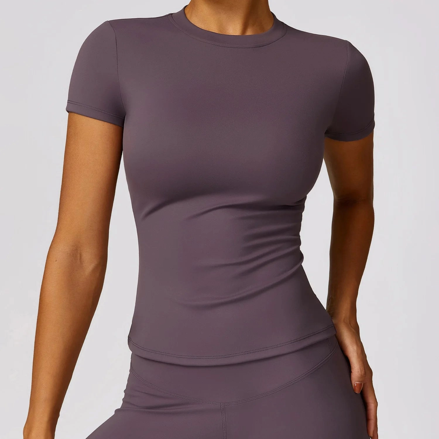 NCLAGEN Gym Top Women Short Sleeve Workout T Shirt Activewear