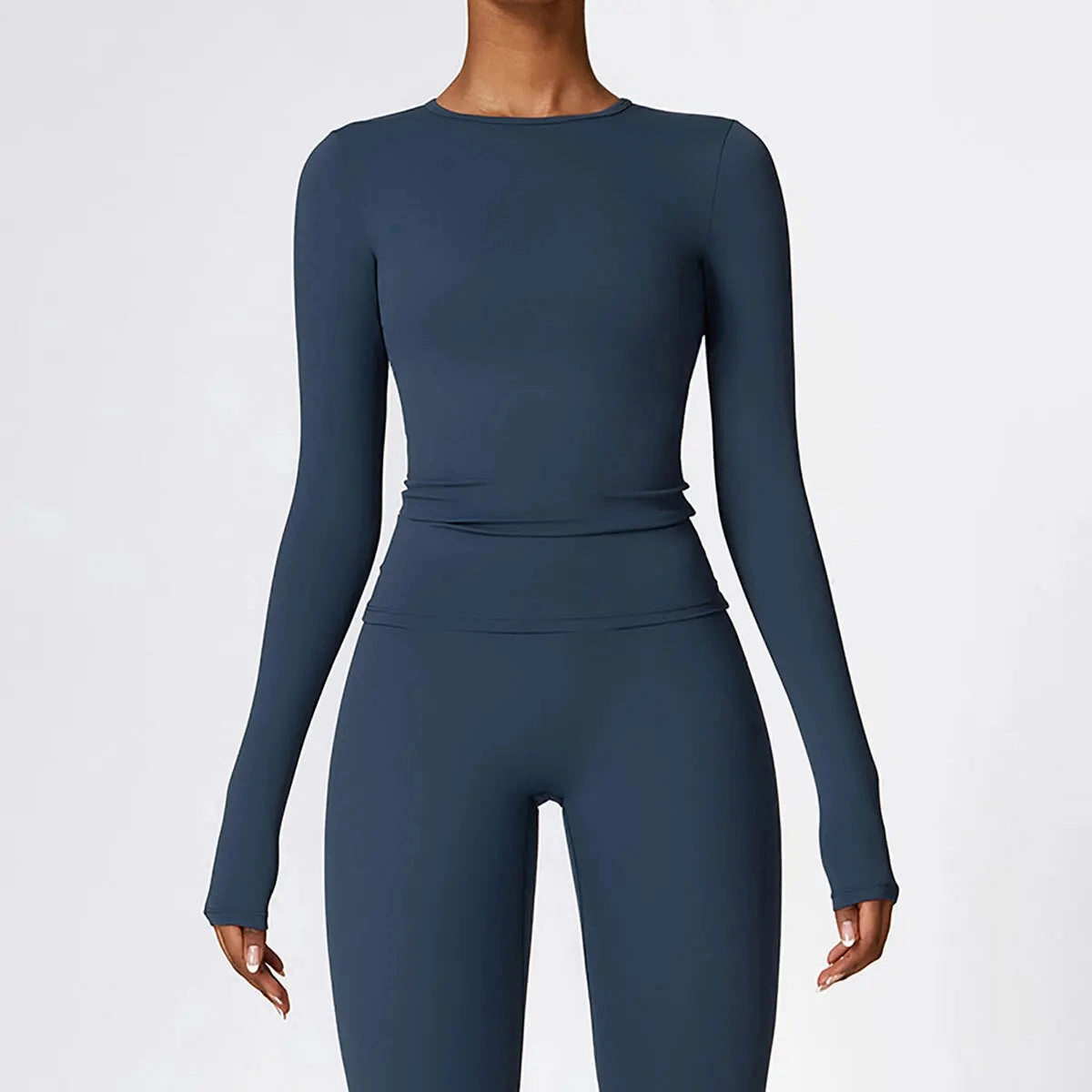 NCLAGEN Long Sleeve Workout Top Gym Pilates Clothes Women Active Wear Sports Shirt Elastic Fitness Yoga Clothing Running Shirts