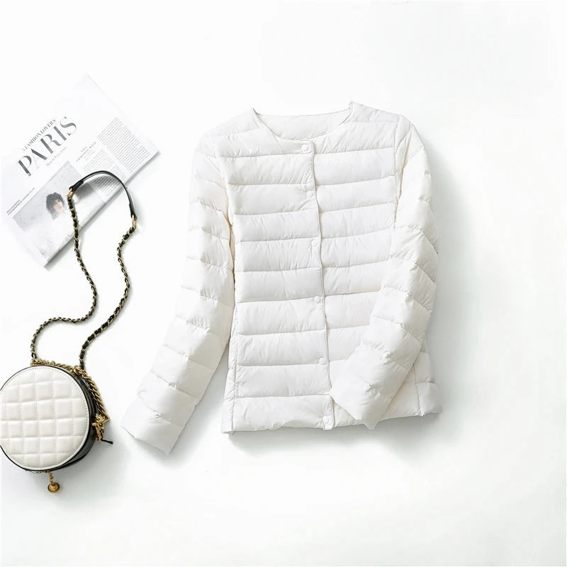 New Arrivals Autumn Winter Warm Women White Duck Down Slim Jackets