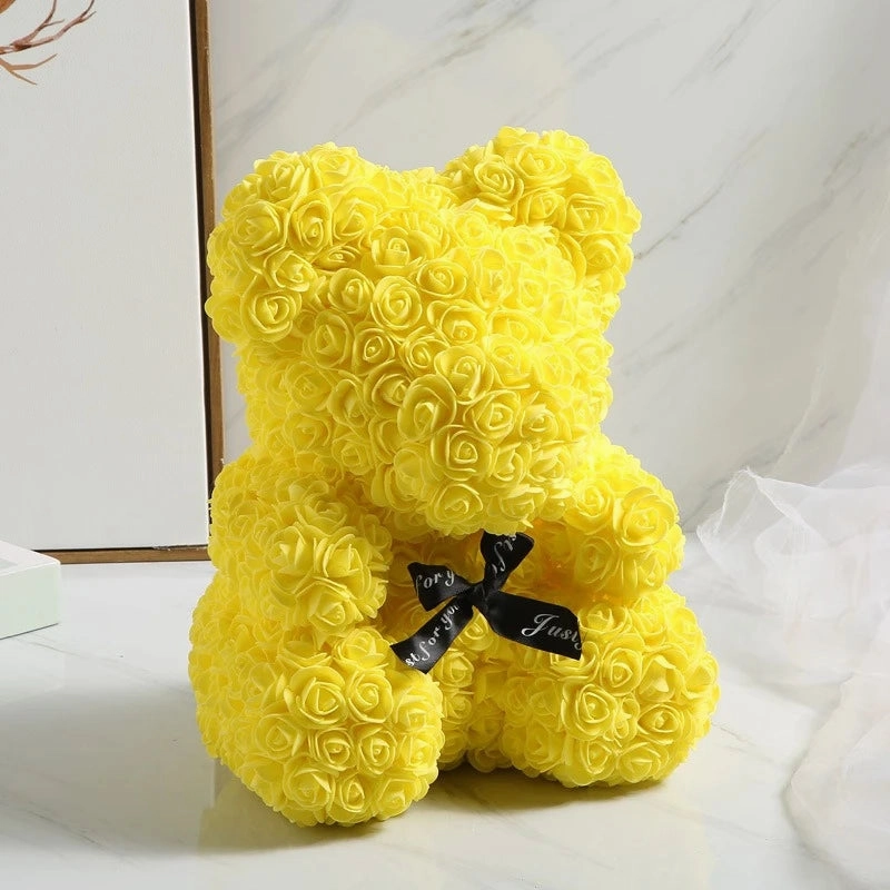 NEW Artificial Rose Teddy Bear Flowers Home Decor Gift