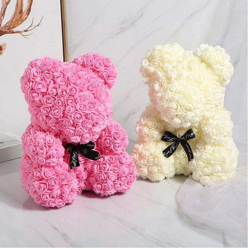 NEW Artificial Rose Teddy Bear Flowers Home Decor Gift