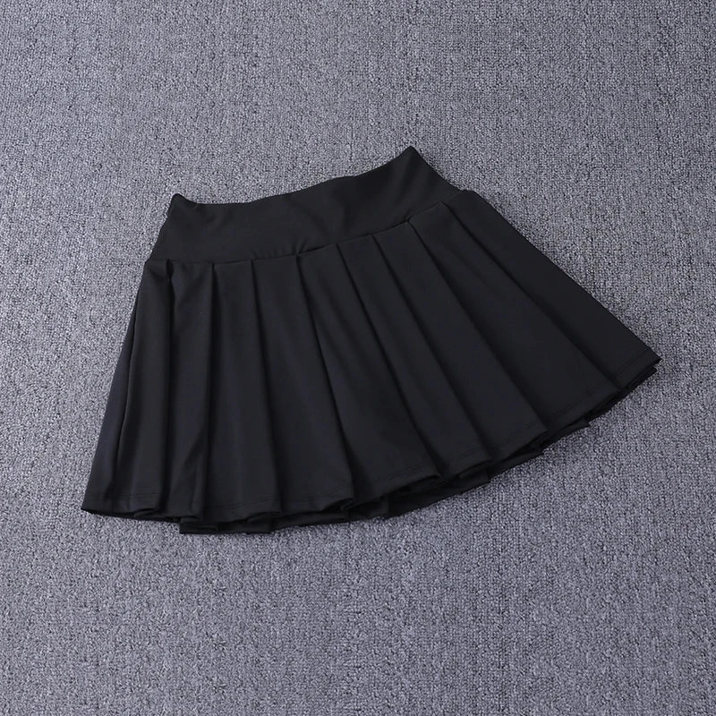 New Best-Selling Pleated Nylon Spandex Skirt with Pockets