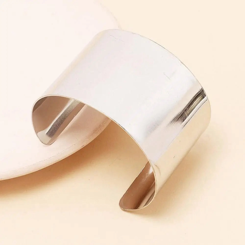 New Boho Wide Cuff Open Bangle Bracelet for Women Gold Silver Color Wrist Cuff Wrap Bracelet Adjustable Girls Jewelry