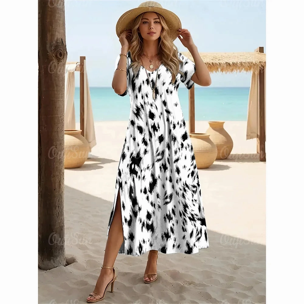 New Colorful Leopard Print Dresses For Women Plus Size Fashion
