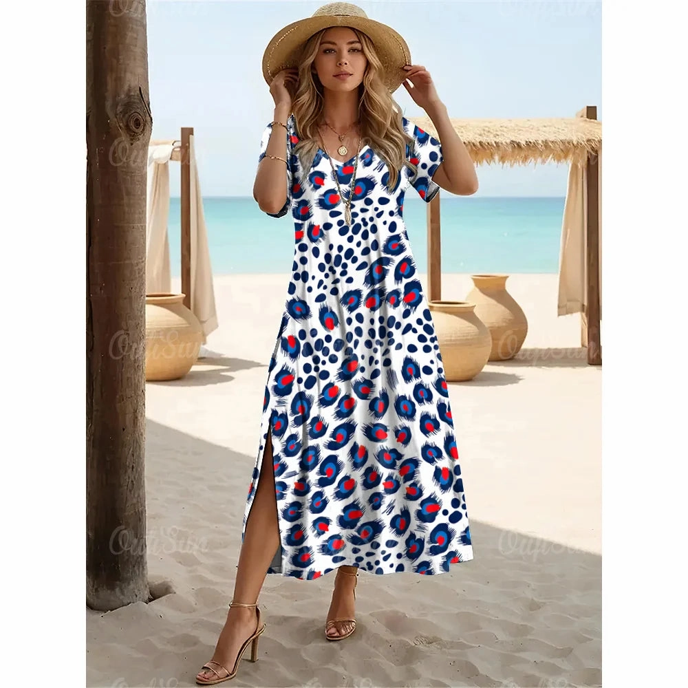New Colorful Leopard Print Dresses For Women Plus Size Fashion