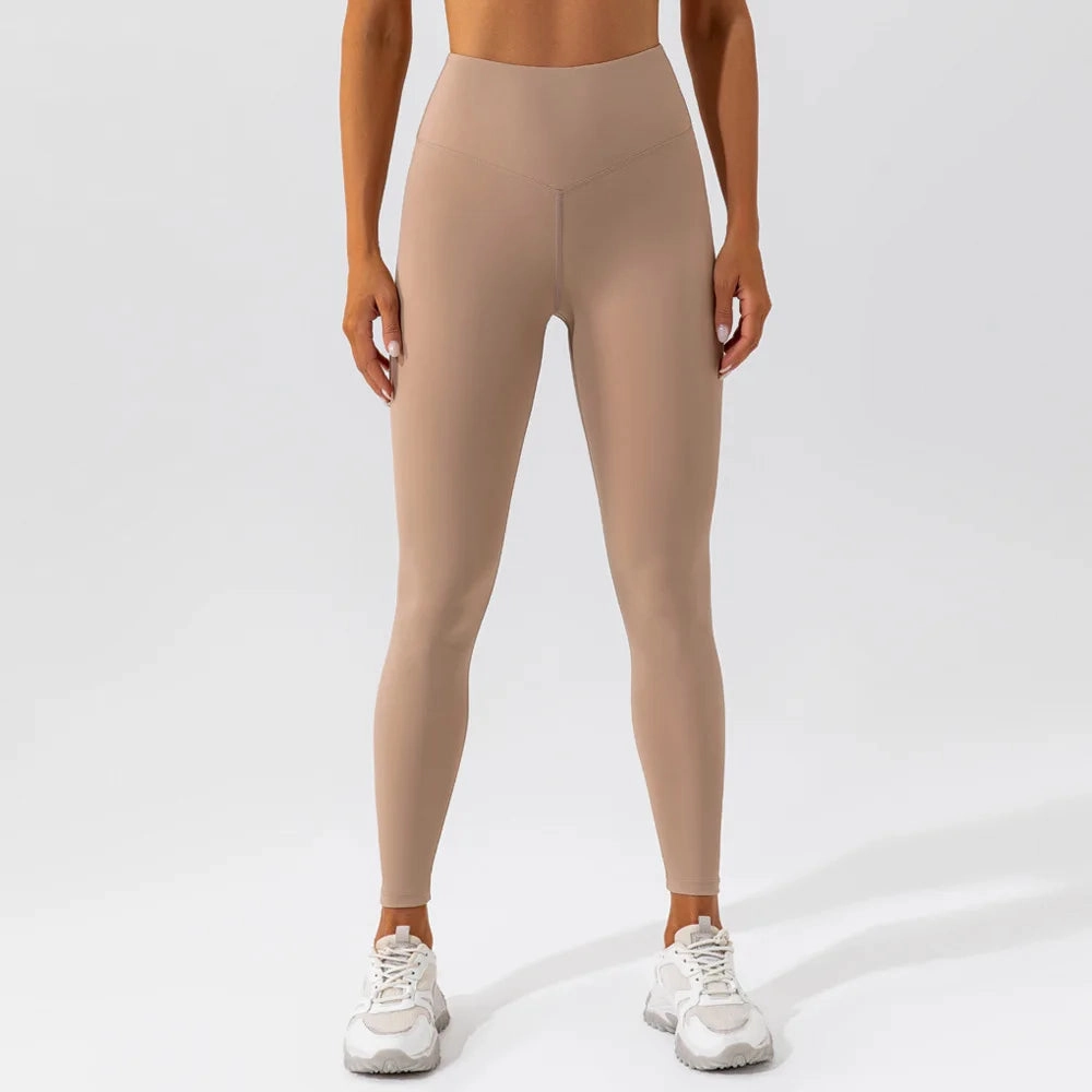New Design High Waist Female Yoga Leggings Suit Soft Stretchy Sports Pants for Running and Outdoor Activities
