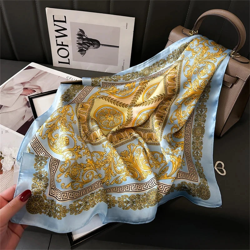 New Fashion 70X70cm Printed Women's Scarf Pashmina Shawl Luxe Design
