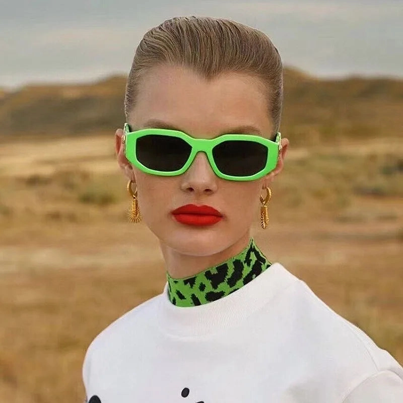 New Fashion Vintage Glasses Small Rectangle Sunglasses UV400
