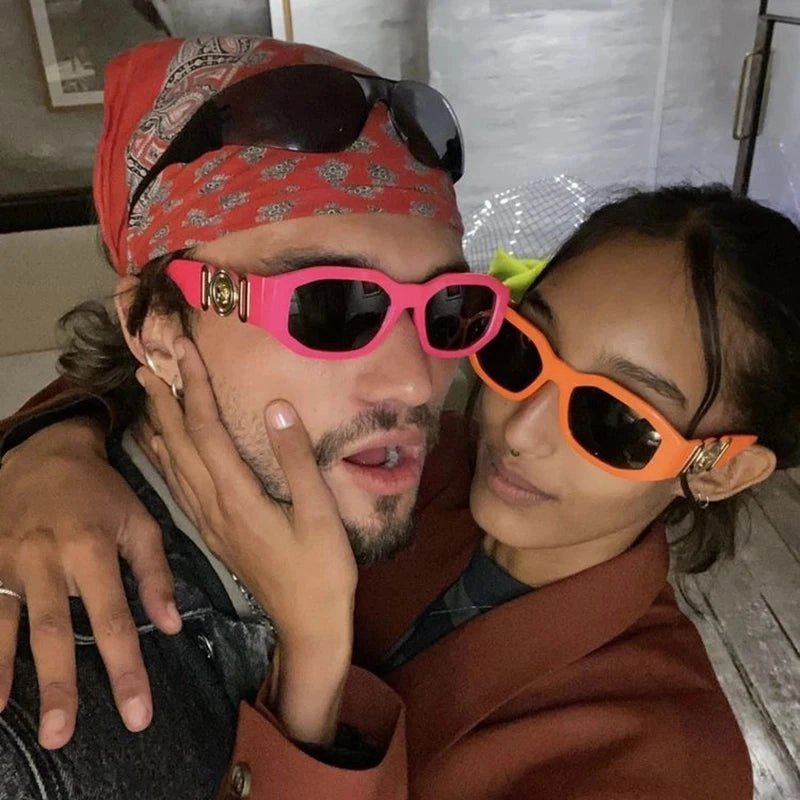 New Fashion Vintage Glasses Small Rectangle Sunglasses UV400
