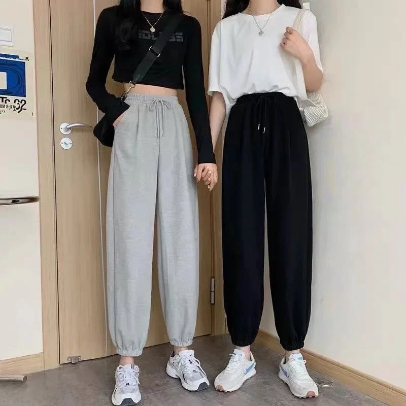 New Joggers Sports Hip Hop Running Pants Drawstring Women