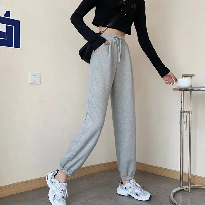 New Joggers Sports Hip Hop Running Pants Drawstring Women