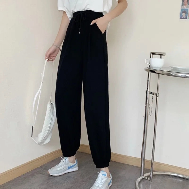 New Joggers Sports Hip Hop Running Pants Drawstring Women