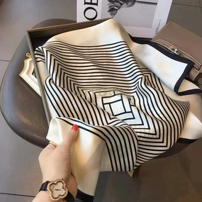 New Lady Girl 70*70cm Silk Satin Hair Scarf for Women