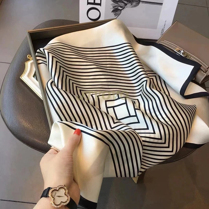 New Lady Girl 70*70cm Silk Satin Hair Scarf for Women