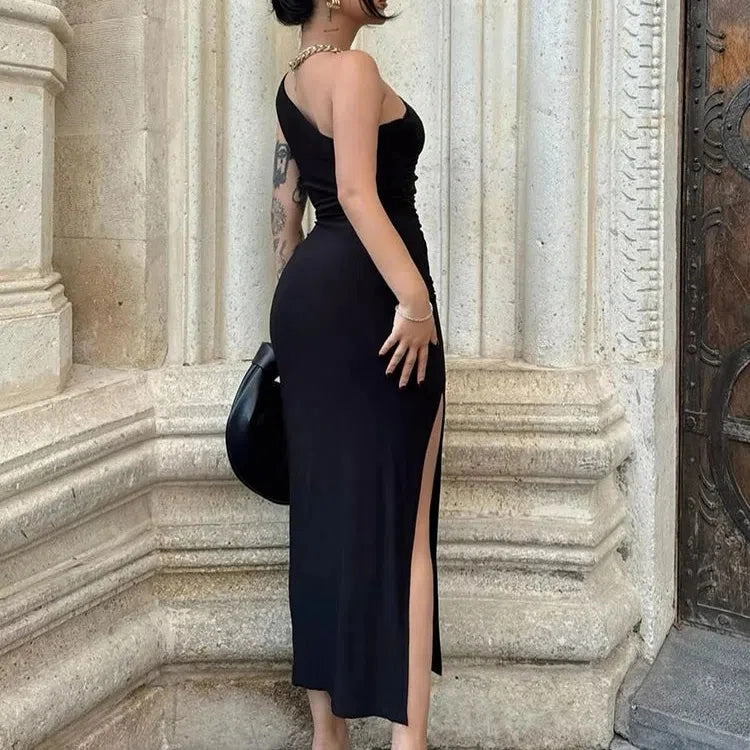 New Maxi Dress Women Summer Fashion Sexy Split Backless Dress