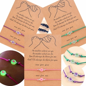 New Nightlight Bracelet Heart Shaped Beads Multi Color Gift
