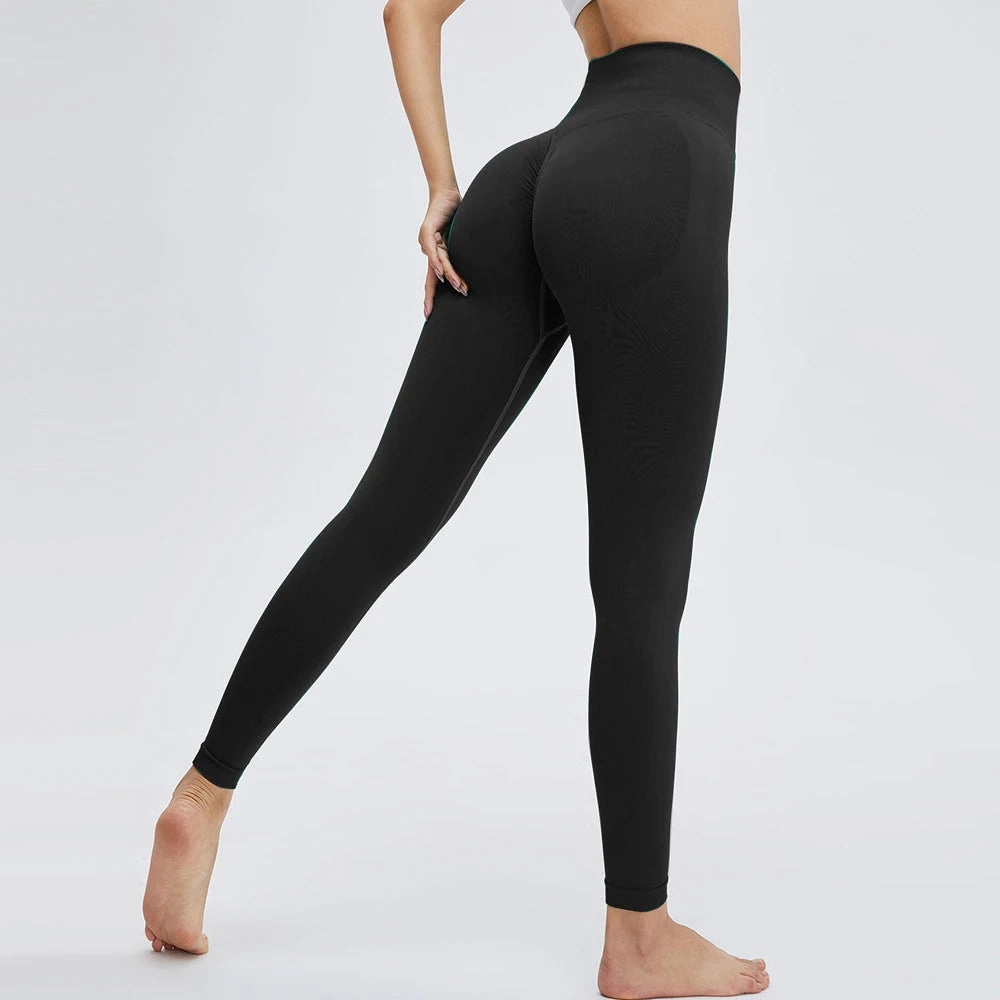 New Seamless Push Up Leggings High Waist Tummy Control Yoga Pants for Women Stretchy Fitness Tights Ankle Length Peach Butt Workout Gear