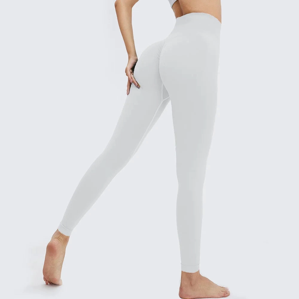 New Seamless Push Up Leggings High Waist Tummy Control Yoga Pants for Women Stretchy Fitness Tights Ankle Length Peach Butt Workout Gear