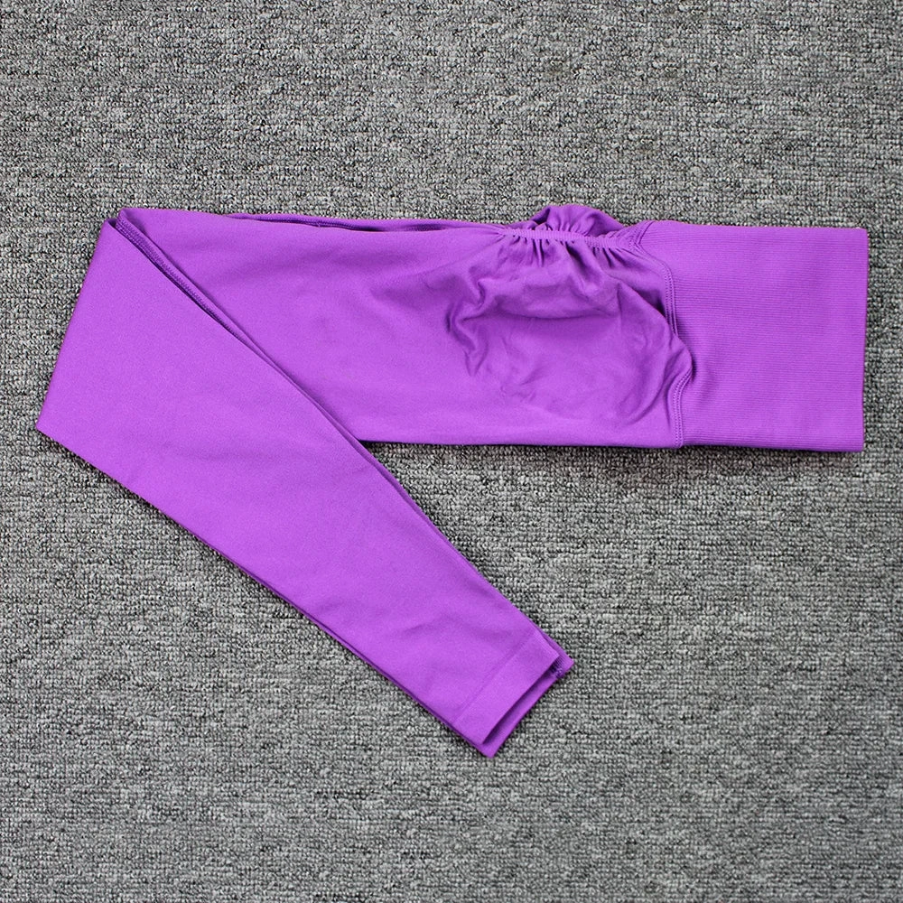 New Seamless Push Up Leggings High Waist Tummy Control Yoga Pants for Women Stretchy Fitness Tights Ankle Length Peach Butt Workout Gear