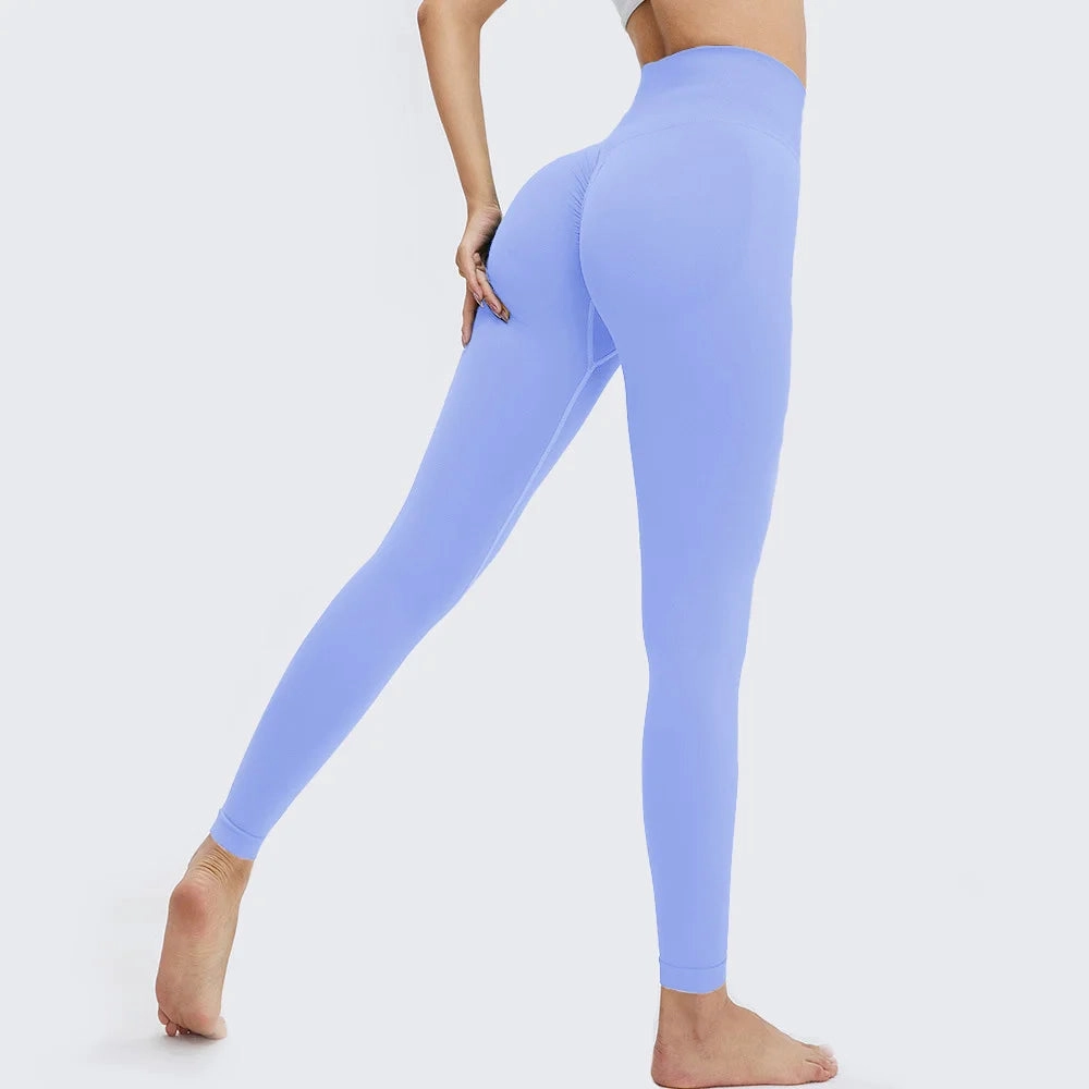 New Seamless Push Up Leggings High Waist Tummy Control Yoga Pants for Women Stretchy Fitness Tights Ankle Length Peach Butt Workout Gear