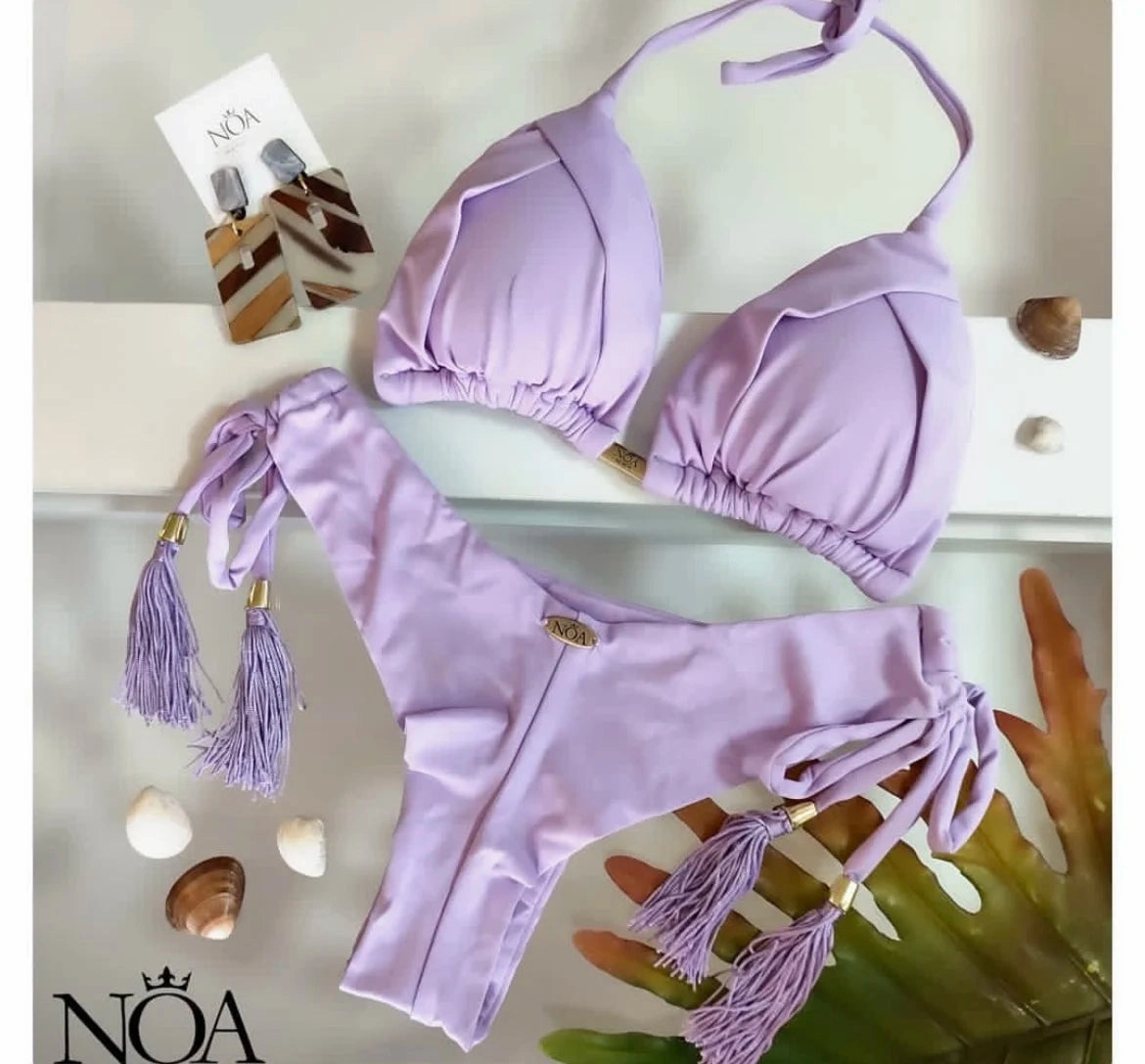 New Sexy Triangle Bathing Suit Women Halter Beach Bikini Set