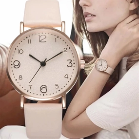 New Simple Vintage Digital Face Leather Belt Woman Watch