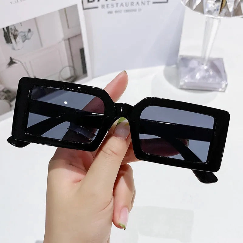 New Small Frame Rectangle Sunglasses Women's Fashion Jelly Color UV400 Eyewear for Summer Travel