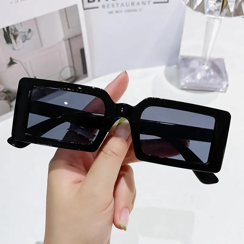 New Small Frame Rectangle Sunglasses Women's Fashion Jelly Color UV400 Eyewear for Summer Travel