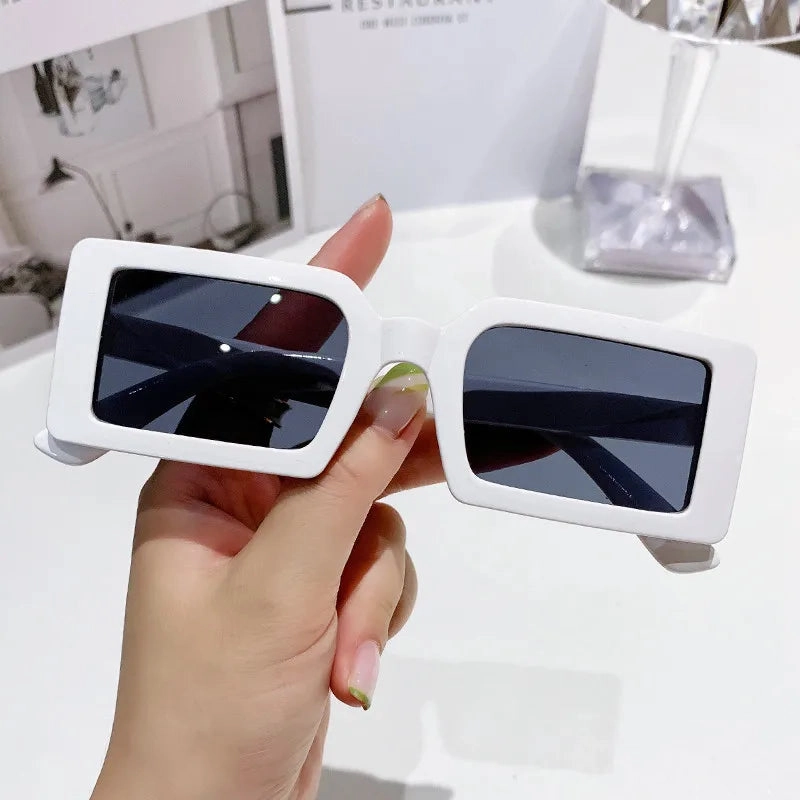 New Small Frame Rectangle Sunglasses Women's Fashion Jelly Color UV400 Eyewear for Summer Travel