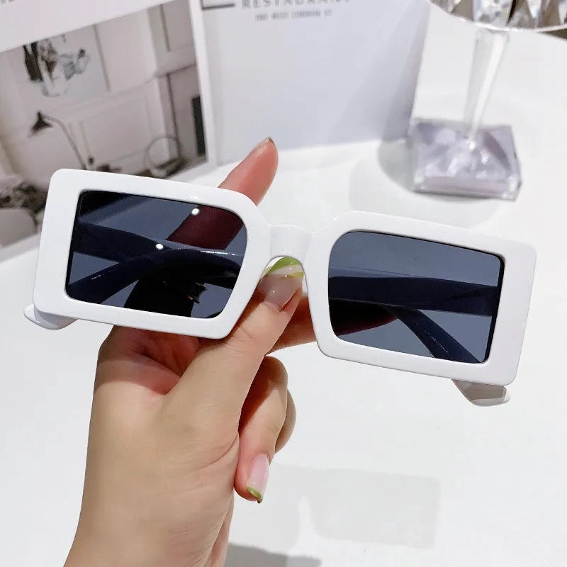 New Small Frame Rectangle Sunglasses Women's Fashion Jelly Color UV400 Eyewear for Summer Travel