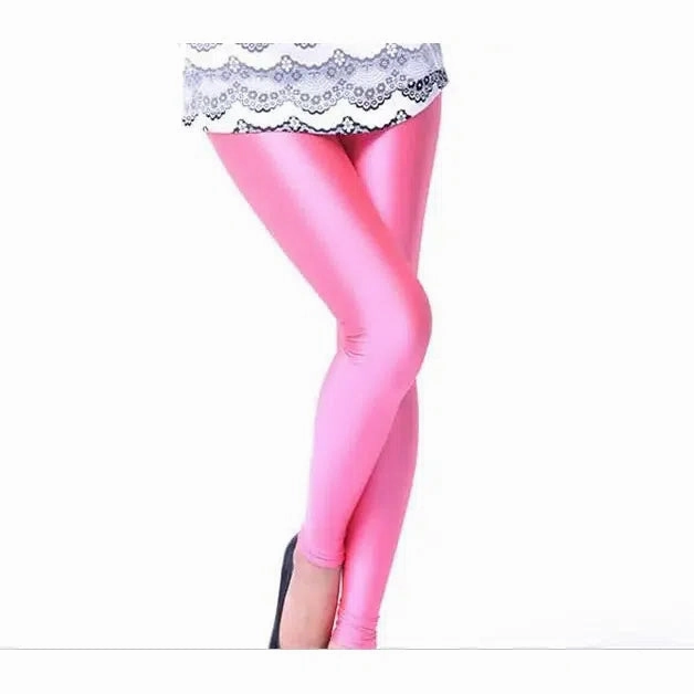New Spring Solid Candy Neon Leggings for Women High Stretch Leggings for Comfort and Style