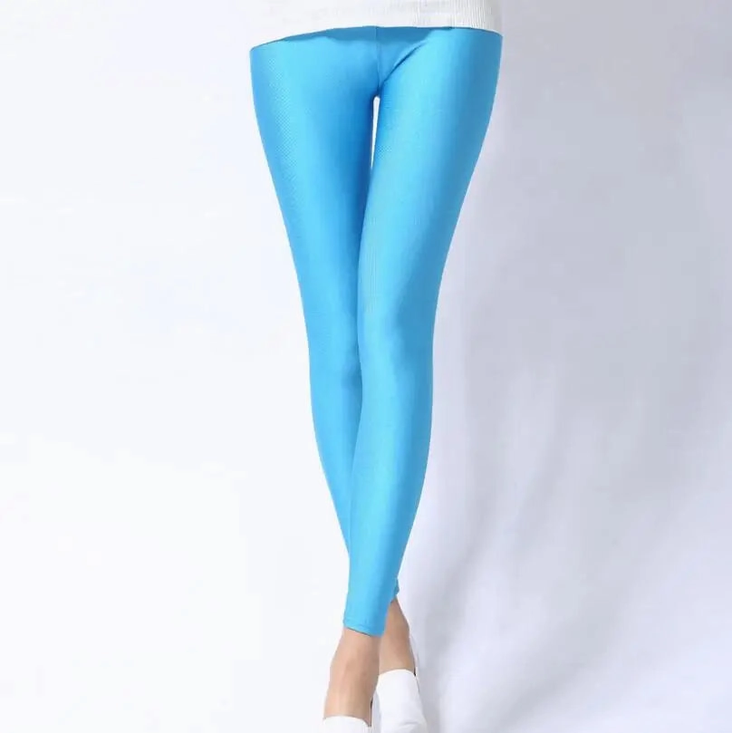 New Spring Solid Candy Neon Leggings for Women High Stretch Leggings for Comfort and Style