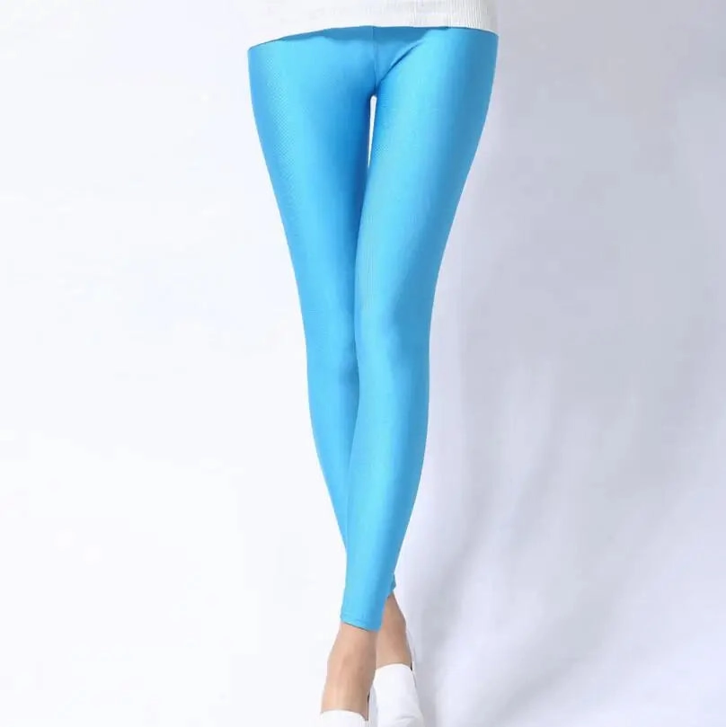 New Spring Solid Candy Neon Leggings for Women High Stretch Leggings for Comfort and Style