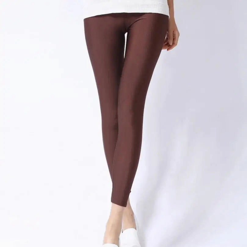 New Spring Solid Candy Neon Leggings for Women High Stretch Leggings for Comfort and Style