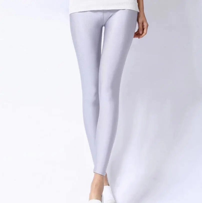 New Spring Solid Candy Neon Leggings for Women High Stretch Leggings for Comfort and Style