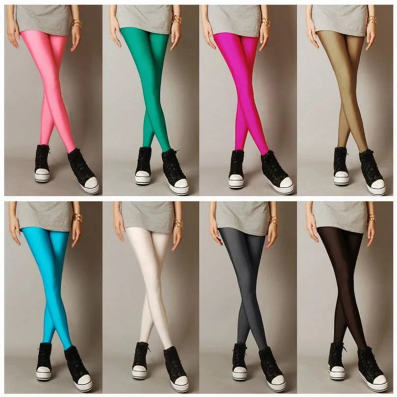 New Spring Solid Candy Neon Leggings for Women High Stretch Leggings for Comfort and Style