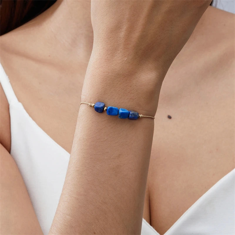 New Trendy 12 Constellation Couple Bracelets For Women Natural Stone Hand Woven Rope Bracelet Aries Taurus Friendship Jewelry