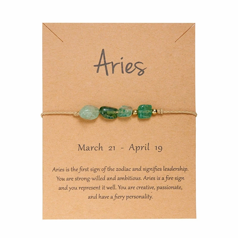 New Trendy 12 Constellation Couple Bracelets For Women Natural Stone Hand Woven Rope Bracelet Aries Taurus Friendship Jewelry